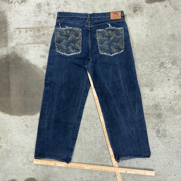 Vintage Y2K red monkey company 00s embroidered baggy pants - Picture 6 of 6